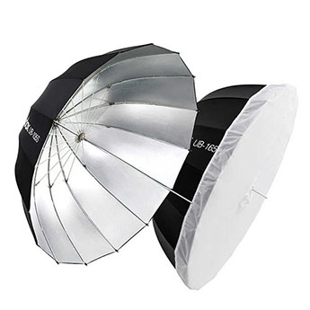 Фото зонт параболический Godox UB-165S серебро/черный 165см
